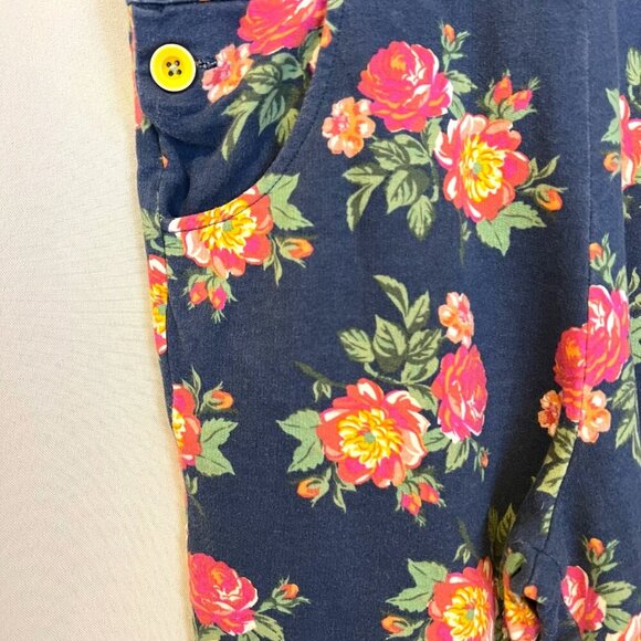 Matilda Jane Girls Navy Floral Overalls 10 Spring Summer Farm Country Outdoor - Picture 3 of 5